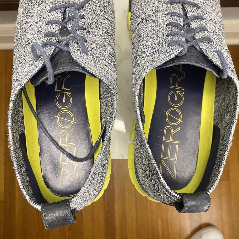 Cole Haan Zerogrand Shoes Mens Size 12 Gray Knit Lace Up Casual Sneakers C30411 - Picture 8 of 11